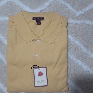 Red House Yellow Gold Performance Knit 4XL Mens Sporty Short Sleeve Polo NWT